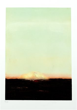 Piero Guccione (Scicli 1935-Modica 2018)  - Dopo il tramonto