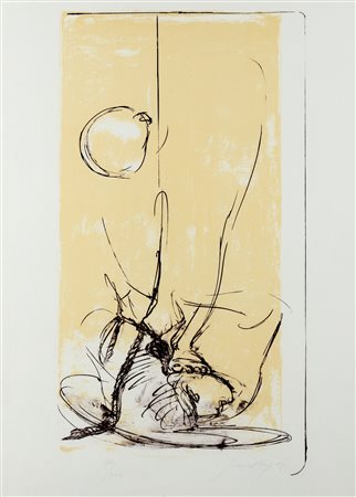 Piero Guccione (Scicli 1935-Modica 2018)  - Da Luca Signorelli , 1972