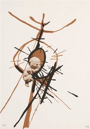 Maria Lai (Ulassai 1919-Cardedu 2013)  - Composizione con bambino