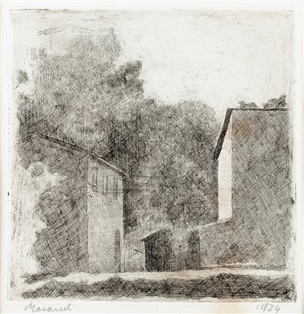 Giorgio Morandi (Bologna 1890-1964)  - Paesaggio (Chiesanuova), 1924