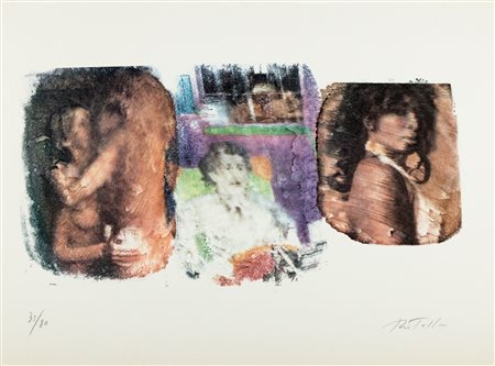 Mimmo Rotella (Catanzaro 1918-Milano 2006)  - Tre figure