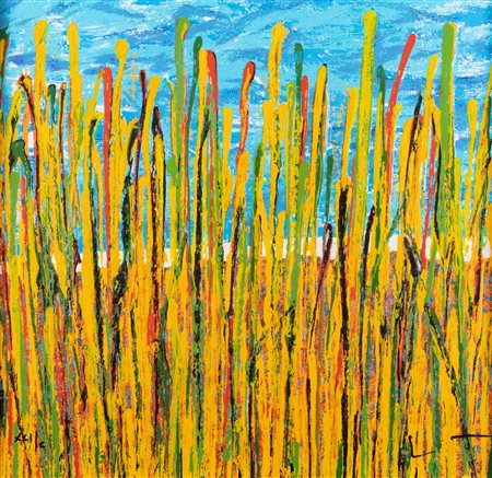 Mario Schifano (Homs 1934-Roma 1998)  - Campo di grano