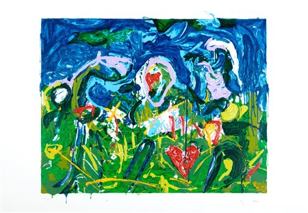 Mario Schifano (Homs 1934-Roma 1998)  - Cuori