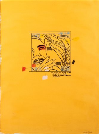 Cesare Tacchi (Roma 1940-2014)  - La mano nei capelli, 1965