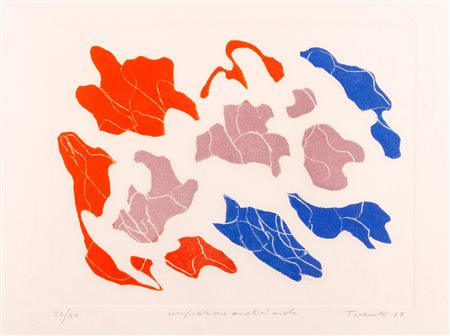 Giulio Turcato (Mantova 1912-Roma 1995)  - Composizione motivi viola, 1968