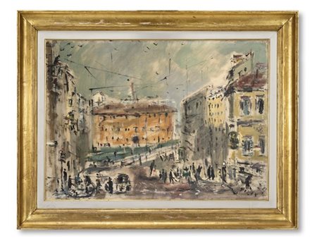 Filippo De Pisis "Tombone di San Marco Milano" 1939
olio su tela
cm 50,4x70,2
Fi