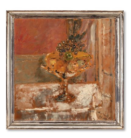 Filippo De Pisis "Hommage à Hogart" 1935
olio su compensato
cm 61x61
Firmato e d