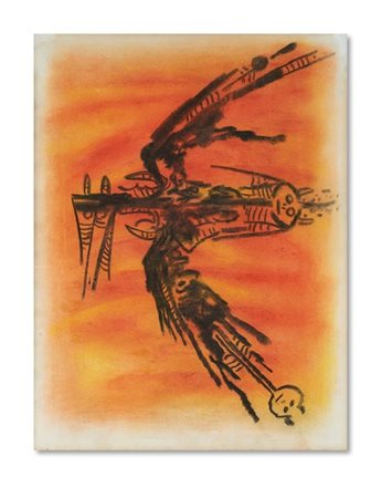 Wifredo Lam "Senza titolo" 1974 circa
tecnica mista su carta applicata su tela
c