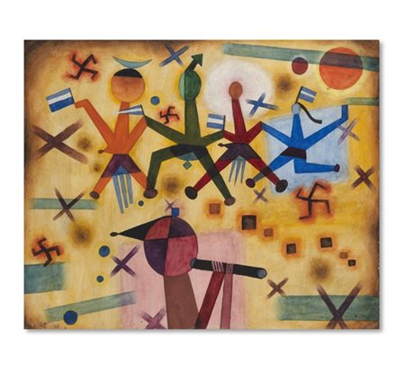 Alejandro Xul Solar "Danza" 1925
acquerello e tempera su carta
cm 25x30,6
Siglat