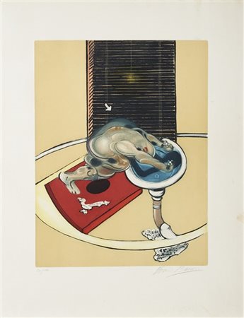 Francis Bacon "L'Homme au lavabo (Figure at a Washbasin), from Requiem pour la F