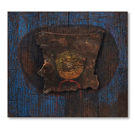 Roberto Crippa "Senza titolo" 1958
tecnica mista e sughero su tavola
cm 74,5x84,