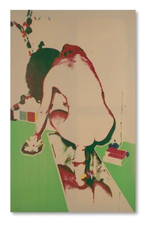 Alain Jacquet "The Tub" 1965
serigrafia su tela
cm 130,5x81
Firmato e datato 65