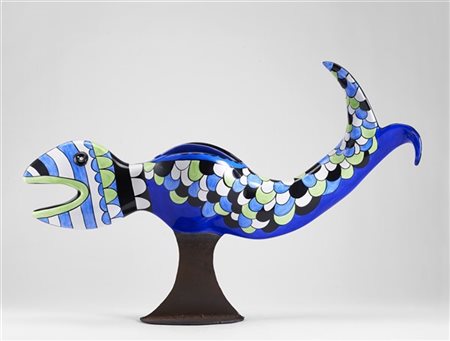 Niki de Saint Phalle "Poisson vase" 1992
resina poliestere dipinta su base in fe