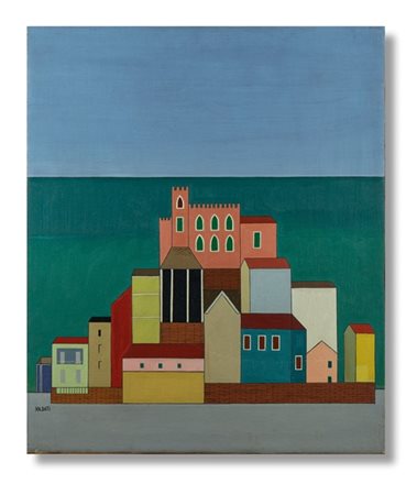 Atanasio Soldati "Paese" 1942-1943
olio su tela
cm 55x45,5
Firmato in basso a si