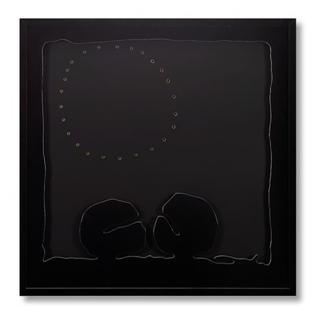 Lucio Fontana "Concetto Spaziale - Teatrino (nero)" 1968
quattro fogli di carton