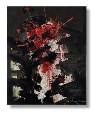 Georges Mathieu "Memoire superposée" 1990
olio su tela
cm 100x81
Firmato in bass