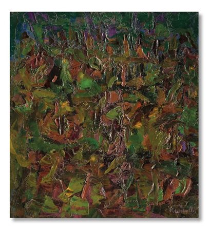 Ennio Morlotti "Imbersago" 1956
olio su tela
cm 60x55
Firmato in basso a destra