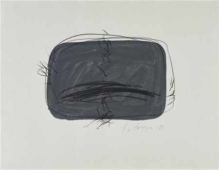 Lucio Fontana "Concetto spaziale" 1957
tempera e pastello su carta
cm 49,8x64
Fi