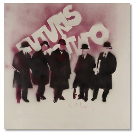 Mario Schifano "Futurismo rivisitato" 1974
smalto e spray su tela
cm 94,5x94,5
F