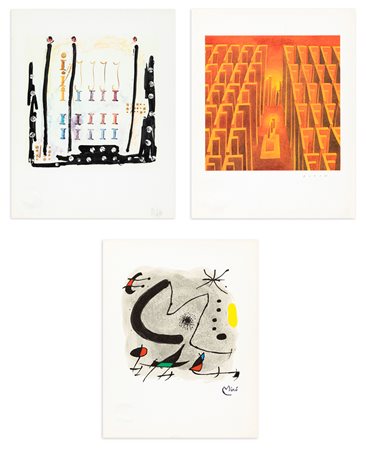 AUTORI VARI (FOLON, MIRO, MELOTTI) - Lotto unico composto da 3 grafiche