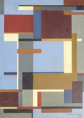 Manlio Rho (Como 1901 / 1957) Senza titolo, 1938;Olio su tavola, 45 x 32,5 cm...