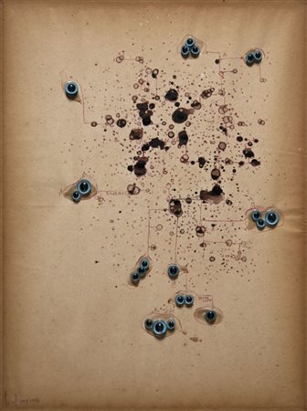 Carol Rama (Turin/Torino 1918 - 2015) Senza titolo, 1967;Inchiostro, colla e...