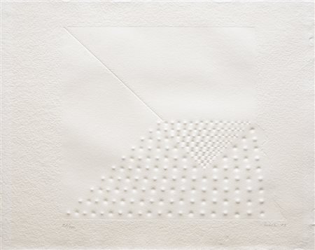 Enrico Castellani (Castelmassa 1930 - Viterbo 2017) Senza titolo,...