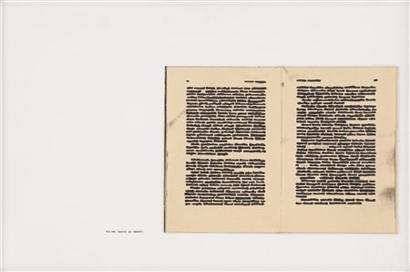 Emilio Isgrò (Barcellona di Sicilia, 1938) Su un testo di Hegel, 1971;China...
