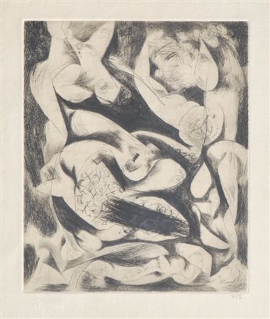Jackson Pollock (Cody 1912 / East Hampton 1956) Senza titolo (P14),...