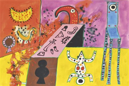 Alan Davie (Grangemouth 1920 - Hertford, 2014) Bird Head Walls No 5,...