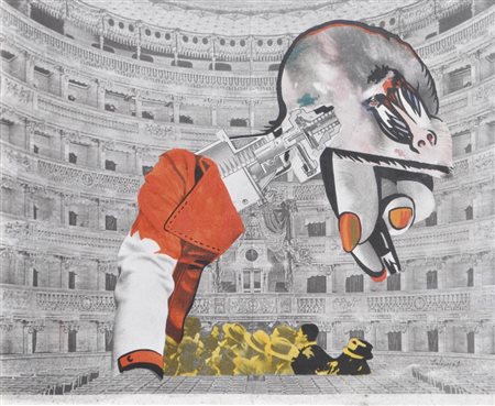 Vincenzo Eulisse (Venezia 1936) Senza titolo, 1969;Olio su tela, 50 x 60 cm,...