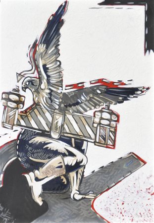 Vincenzo Eulisse (Venedig/Venezia 1936) Senza titolo;Olio su tela, 100 x 70...