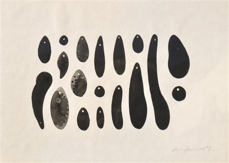 Luigi Mainolfi (Rotondi 1948) Ohne Titel;Acquerello, 21 x 29 cm, in cornice...