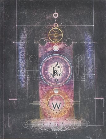 Riccardo Corte Senza titolo;Tecnica mista su carta, 43,2 x 32,5 cm Firma e...