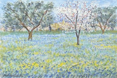Michele Cascella (Ortona 1892 – Mailand/Milano 1989) Paesaggio, anni 80;Olio...