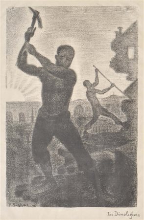Paul Signac (Paris/Parigi 1863 / 1935) Les démolisfeurs, 1896;Litografia in...