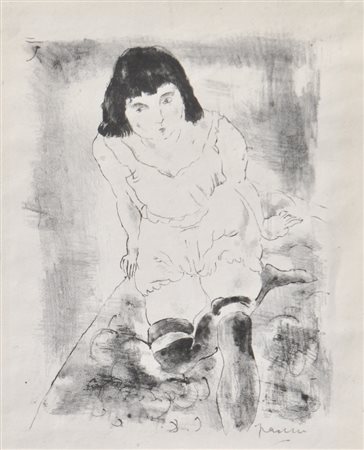 Jules Pascin (Bulgarien/Bulgaria 1885 - Paris/Parigi) Modella;Litografia in...