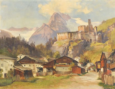 Anton Hansch (Wien/Vienna 1813 – Salzburg/Salisburgo 1876) Campo Tures;Olio...