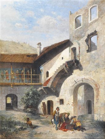 Eugen Reichenbach (München/Monaco di Baviera 1840 / Kontopp 1926) Cortile di...