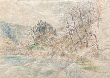 Hugo Atzwanger (Feldkirch 1883 – Bozen/Bolzano 1960) Paesaggio in Alto Adige,...