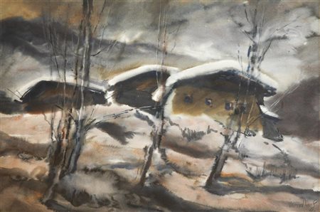 Gottfried Moroder (St. Ulrich in Gröden/Ortisei 1921 / 2016) Masi in inverno,...