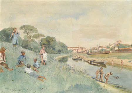 Franz Leo Ruben (Prag/Praga 1842 – München/Monaco di Baviera 1920) Bambini...