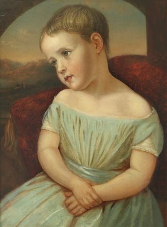 Friedrich Wasmann Umkreis/Cerchia Ritratto di una ragazza;Olio su tela, 51,5...