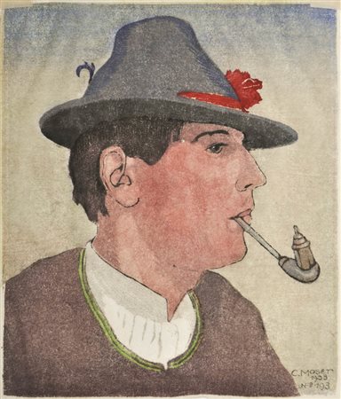 Carl Moser (Bozen/Bolzano 1873 - 1939) Contadino e contadina della Val...