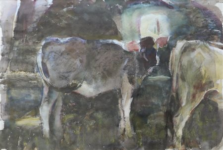 Hans Josef Weber-Tyrol (Schwaz 1874 – Meran/Merano 1957) Mucche nella...