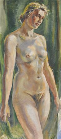 Carl Heinrich Walter Kühn (Innsbruck 1895 – 1970) Nudo in piedi, 1945...