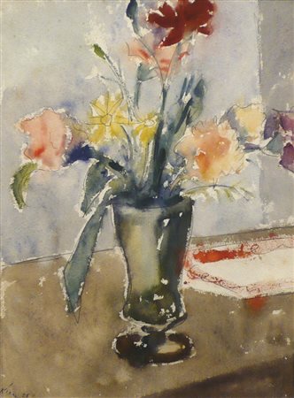 Josef Kien (Dessau 1903 – Bracciano 1985) Natura morta con fiori,...