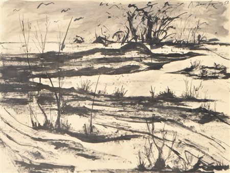 Hans Fronius (Sarajewo 1903 – Mödling 1988) Pianura fluviale a Fürstenfeld,...