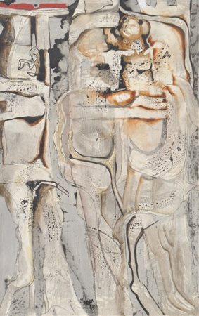 Willy Valier (Bozen/Bolzano 1920 – Senigallia 1968) Tre figure, 1963;Tecnica...