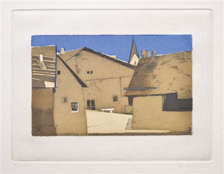 Karl Plattner (Mals/Malles 1919 - Mailand/ Milano 1986) Paesaggio con cielo...